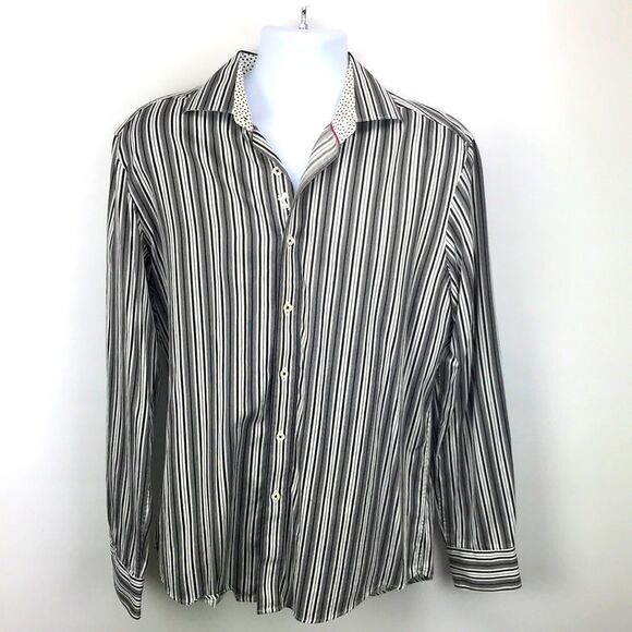 Bugatchi Mens Button Down Collared Dress Shirt Size XL - Picture 1 of 8